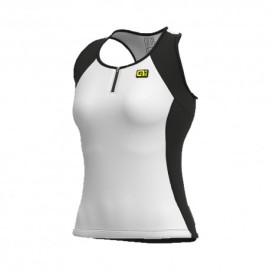 Ale' Top Ciclismo Color Block Bianco Donna