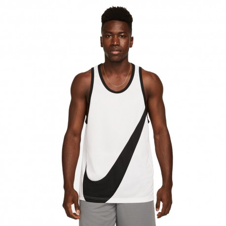 Nike Canotta Basket Crossover Bianco Nero Uomo