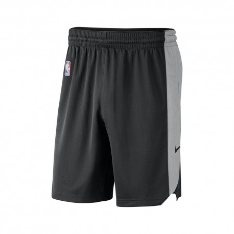Nike Pantaloncini Basket Nba Nets Pract 18 Nero Argento Uomo