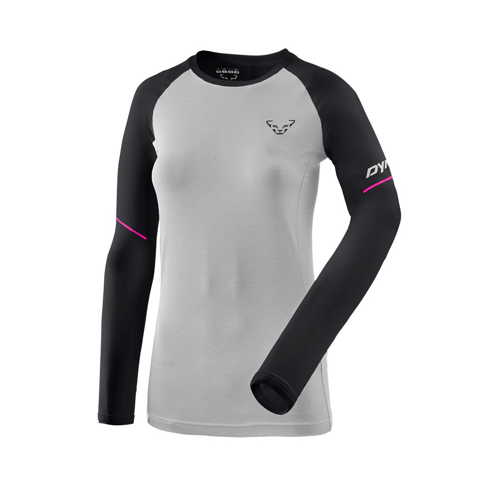 Dynafit T-Shirt Trail Running Ml Alpine Pro Nero Bianco Donna EUR 44