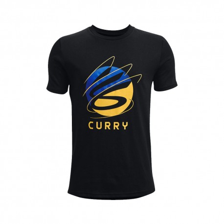 Under Armour Maglia Basket Curry Symbol Nero Giallo Bambino