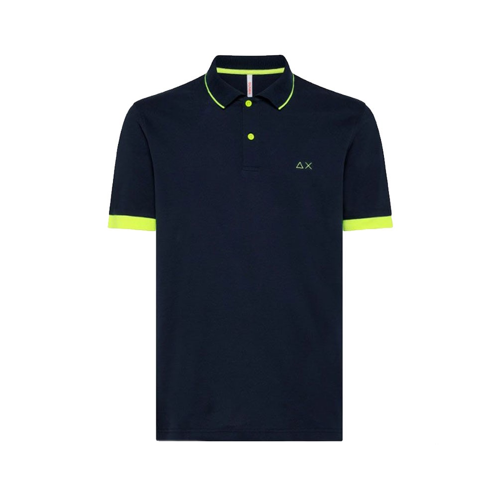 Sun 68 Polo Fluo Blu Lime Uomo S