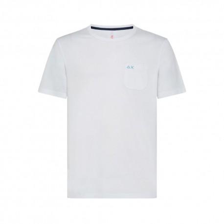 Sun 68 T-Shirt Taschino Bianco Uomo