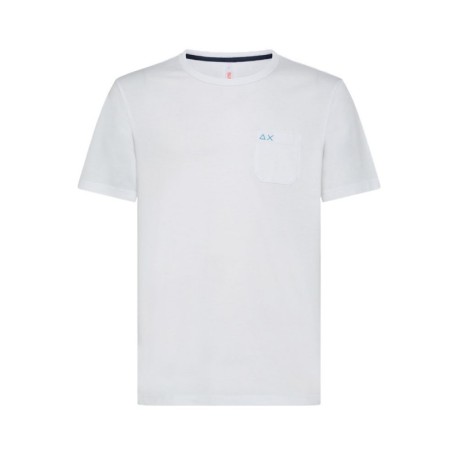 Sun 68 T-Shirt Taschino Bianco Uomo