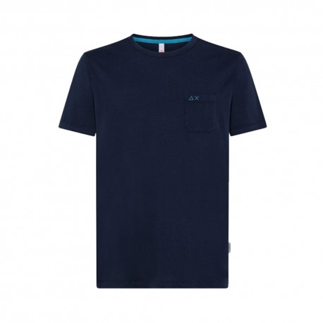 Sun 68 T-Shirt Taschino Blu Uomo