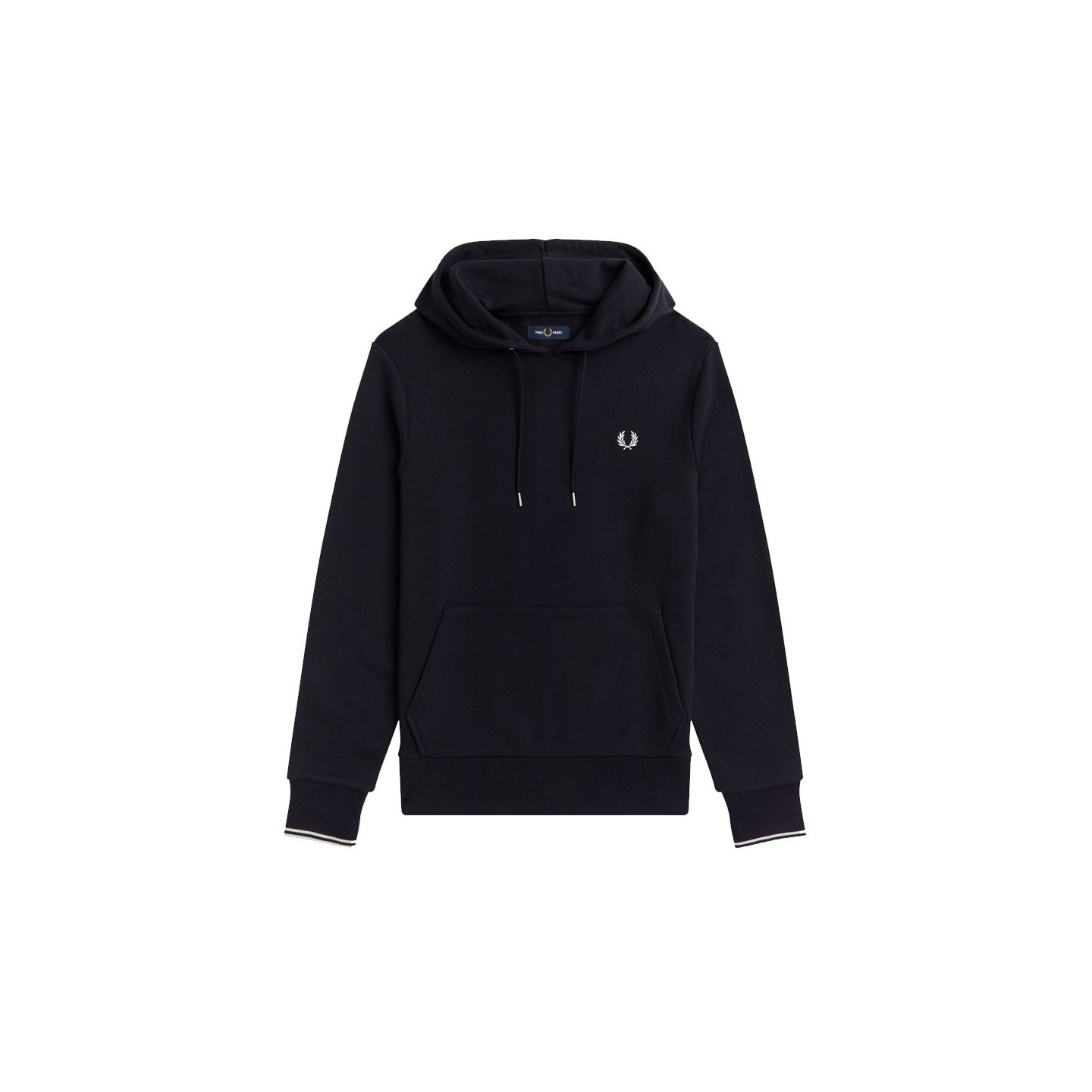 Fred Perry Uomo Blu Felpa Con Cappuccio Tipped - Immagine 2