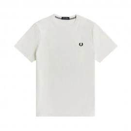 Fred Perry T-Shirt Logo Bianco Nero Uomo