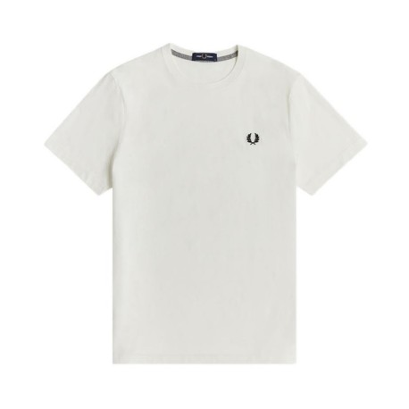 Fred Perry T-Shirt Logo Bianco Nero Uomo