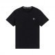 Fred Perry T-Shirt Logo Nero Bianco Uomo