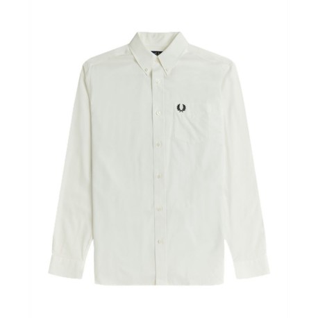 Fred Perry Camicia Logo Bianco Uomo