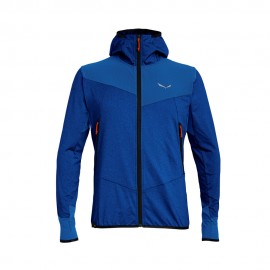 Salewa Giacca Trekking Felpa In Pile Agner Hybrid Pl Electric Melange Uomo
