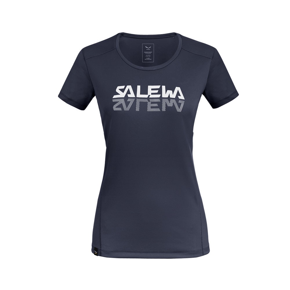 Salewa T-Shirt Sporty Graphic Blu Scuro Donna EUR 46