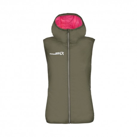 Rock Experience Gilet Trekking Camp 4 Padded Olive Night Donna