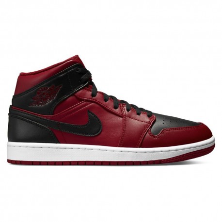 Nike Air Jordan 1 Mid Rosso Nero - Sneakers Uomo