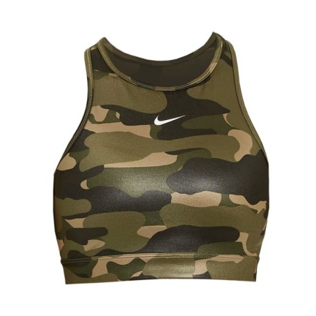 Nike Reggiseno Sportivo Camou Verde Donna