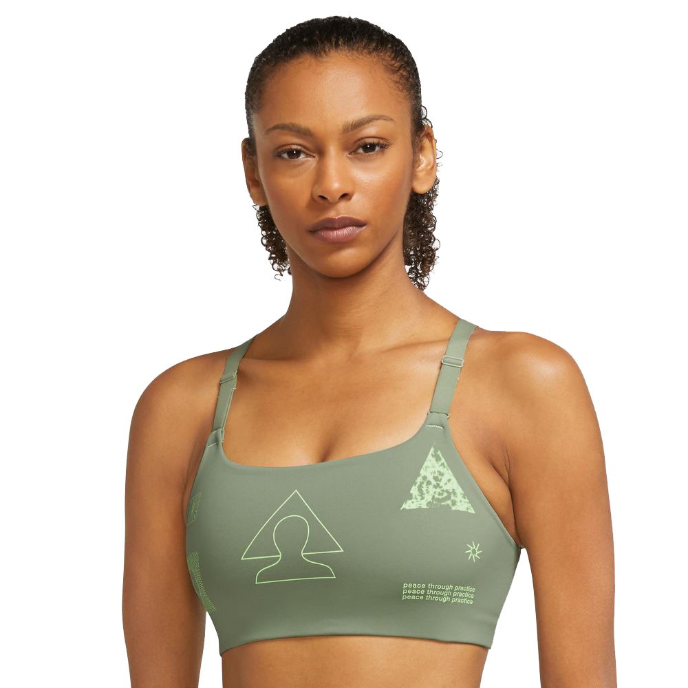 Nike Reggiseno Sportivo Yoga Verde Donna XS