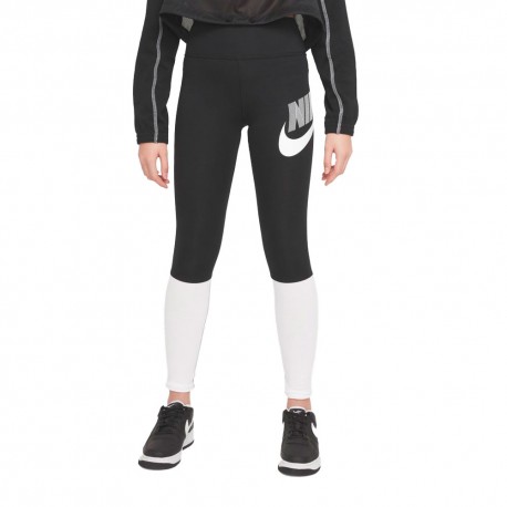 Nike Leggings Bicolor Nero Ragazza