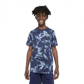 Nike T-Shirt Camo Leaf Blu Bambino