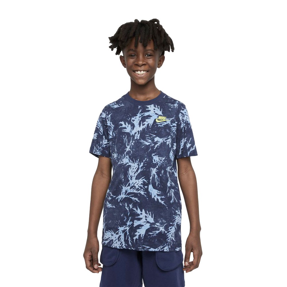 Nike T-Shirt Camo Leaf Blu Ragazzo M