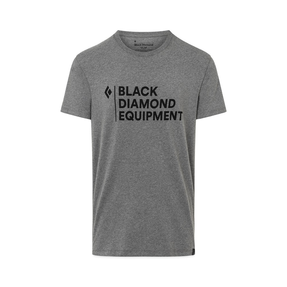 Black Diamond T-Shirt Stacked Logo Grigio Uomo L