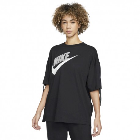 Nike T-Shirt Logo Nero Donna