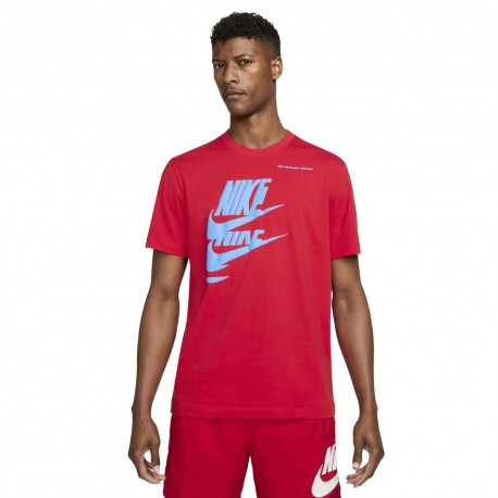 Nike T-Shirt Logo Rosso Uomo