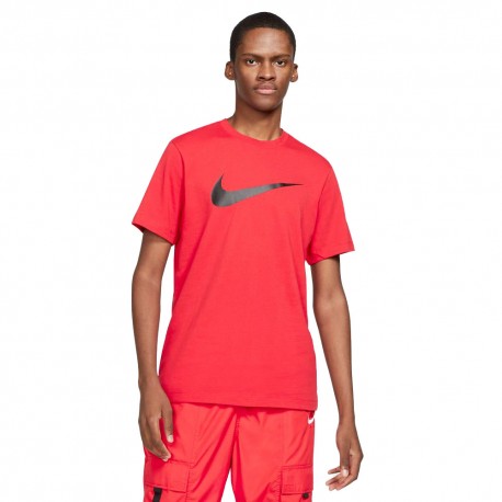 Nike T-Shirt Swoosh Rosso Uomo