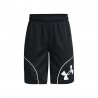 Under Armour Pantaloncini Basket Perimeter Nero Bianco Bambino