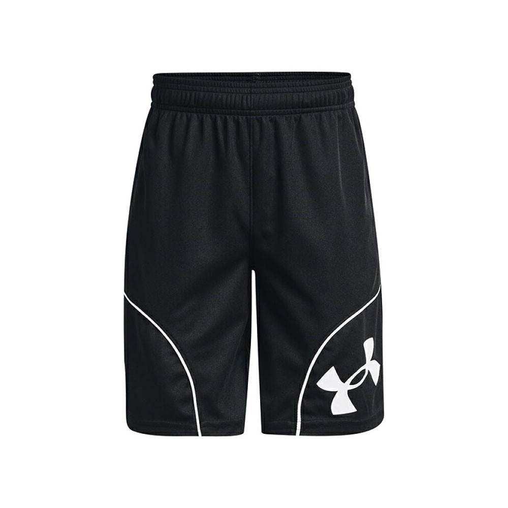 Under Armour Pantaloncini Basket Perimeter Nero Bianco Bambino S/8