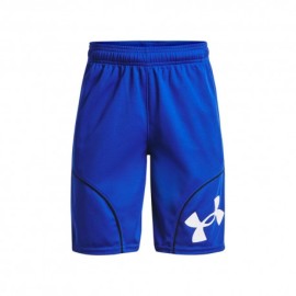 Under Armour Pantaloncini Basket Perimeter Blue Bianco Bambino