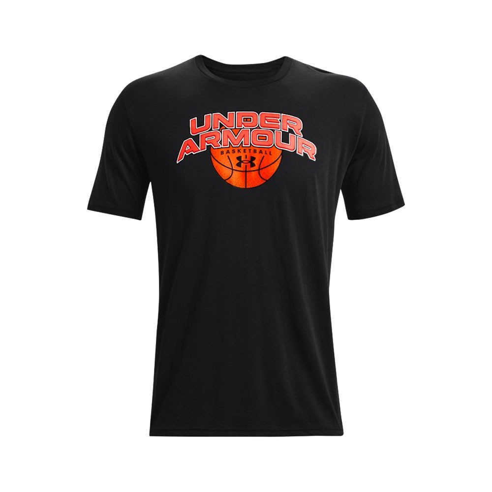 Image of Under Armour Maglia Basket Branded Wrdmrk Nero Arancio Uomo L