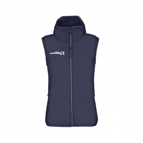 Rock Experience Gilet Trekking Camp 4 Padded Blu Night Donna