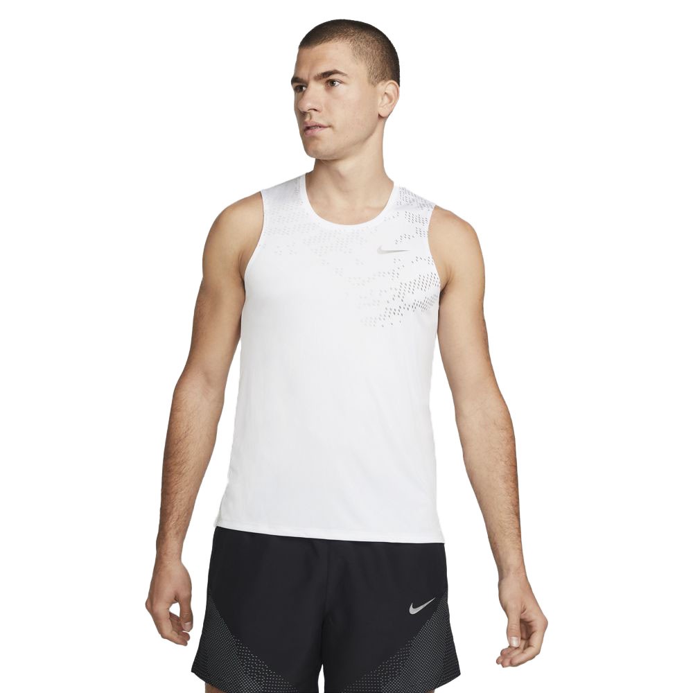 Nike Canotta Running Dvn Miler Bianco Cave Stone Uomo XL