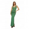 4Giveness Abito Da Spiaggia Lungo Lurex Verde Donna