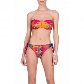 Effek Bikini Fascia Fiorato Arancione Donna