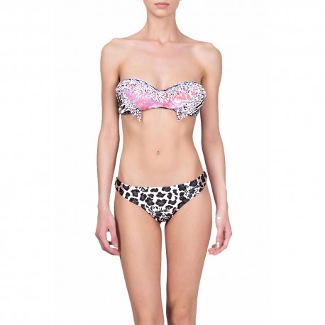 Effek Bikini Fascia Perline Marrone Donna