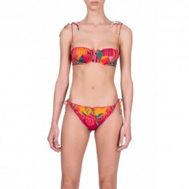 Effek Bikini Ferretto Fiorato Arancione Donna