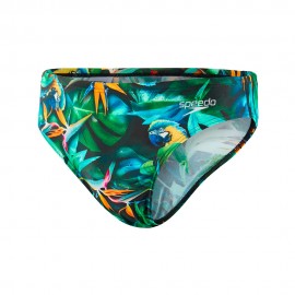 Speedo Costume Slip 5Cm Escape Jungle Verde Bianco Uomo