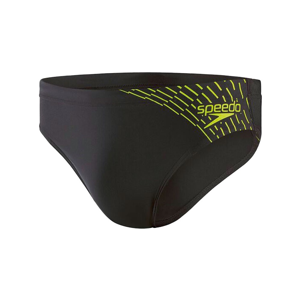 Speedo Costume Slip 7Cm Medley Logo Nero Giallo Uomo 44