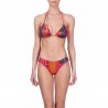 Effek Bikini Triangolo Fiorato Arancione Donna