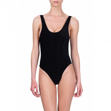 Maillot De Bain Une Pièce Femme Noir Lurex - Nysidae Beachwear - Taille S,M,L - Fabriqué En Italie