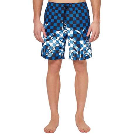 Sundek Costume Boxer Quadri Fiori Blu Uomo