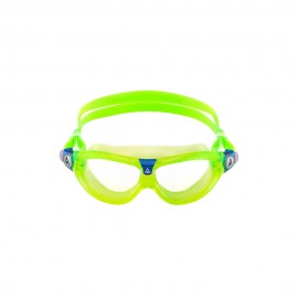 Aqua Sphere Maschera Nuoto Seal Kid 2 Clear Lens Lime Blu Bambino