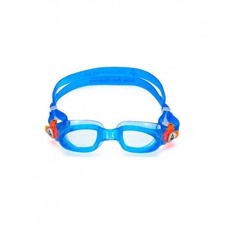 Aqua Sphere Occhialini Nuoto Moby Kid Clear Lens Blu Arancio Bambino