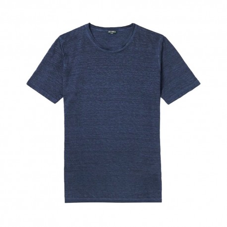 Zeybra T-Shirt Lino Blu Uomo