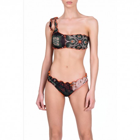 Effek Bikini Fascia Monospalla Verde Donna