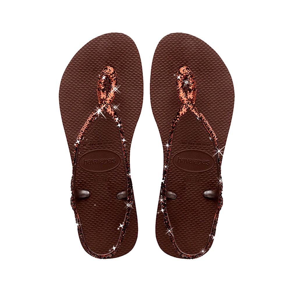 Image of Havaianas Luna Premium Marrone - Infradito Mare Donna BRASIL 39/40 - EUR 41/42