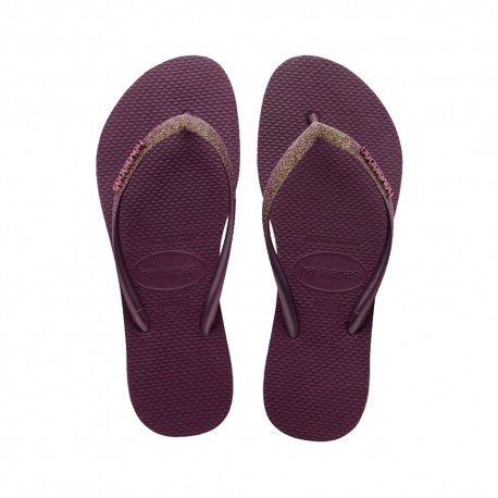 Havaianas Slim Sparkle Ii Bordeaux - Infradito Mare Donna