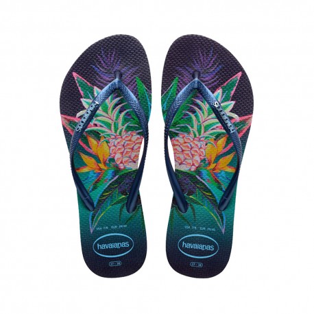 Havaianas Slim Tropical Blu - Infradito Mare Donna