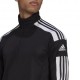 ADIDAS Felpa Calcio Zip Training Squadra 21 Nero Bianco Uomo